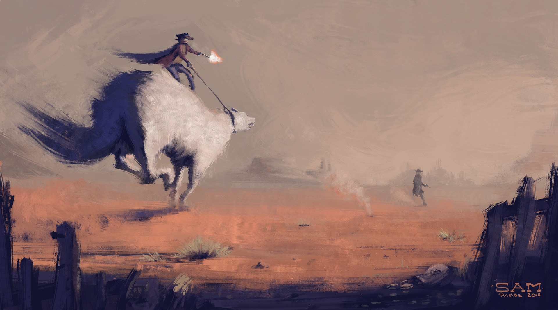 Artstation Sheriff And Big Dog Chase Their Bounty Into The