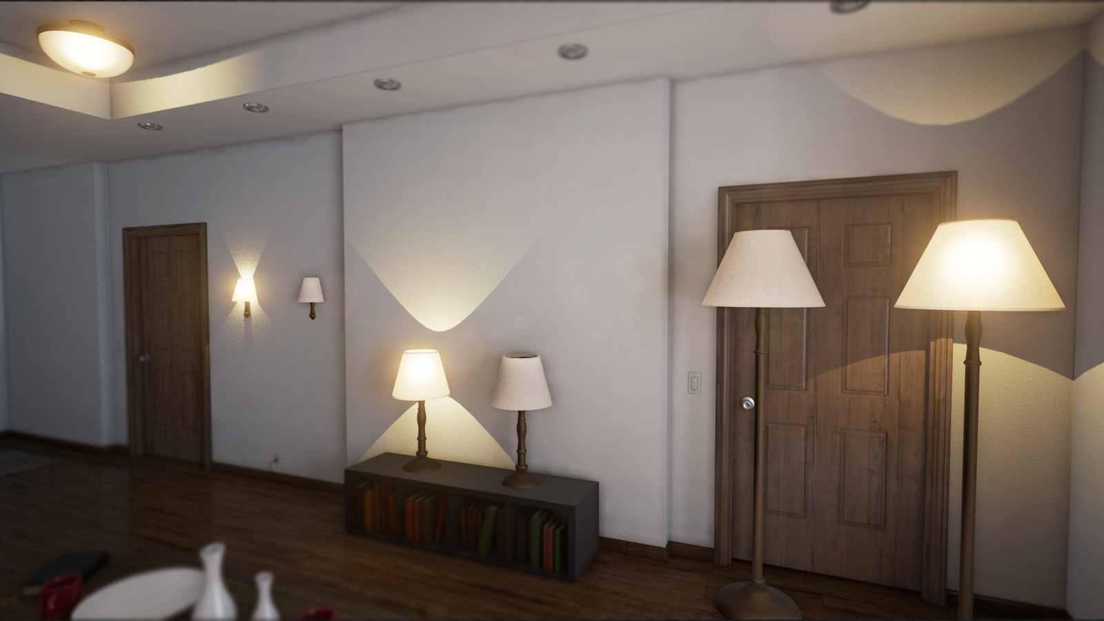 More shots from within the realistic rendering demo in Unreal
