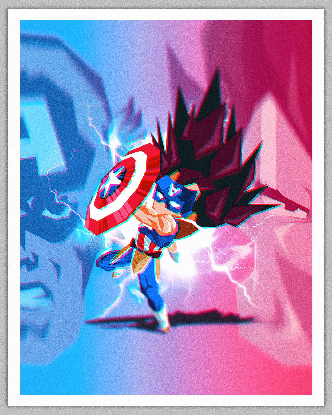 Vegeta x Captain America 
