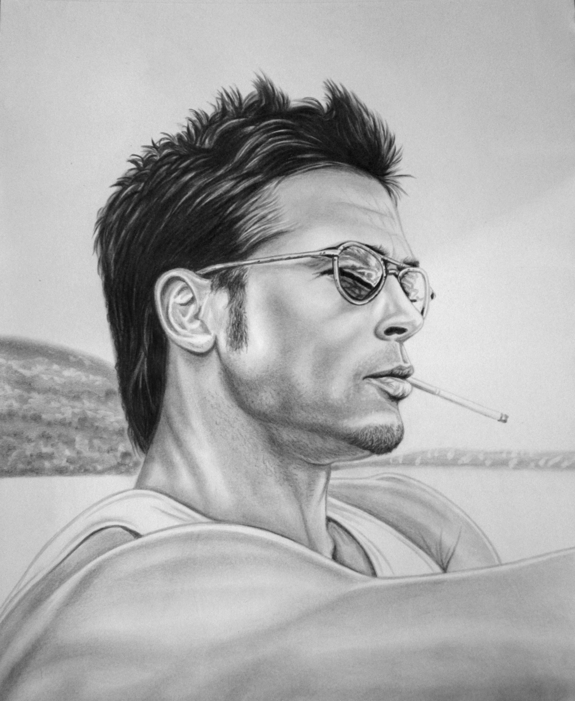 Брэд питт рисунок