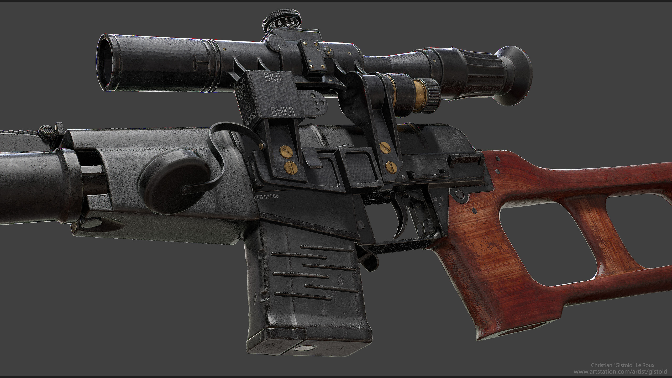 Artstation Vss Vintorez Scope Pso Christian Gistold Le Roux