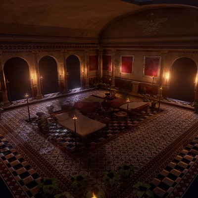 Roman Triclinium Diorama