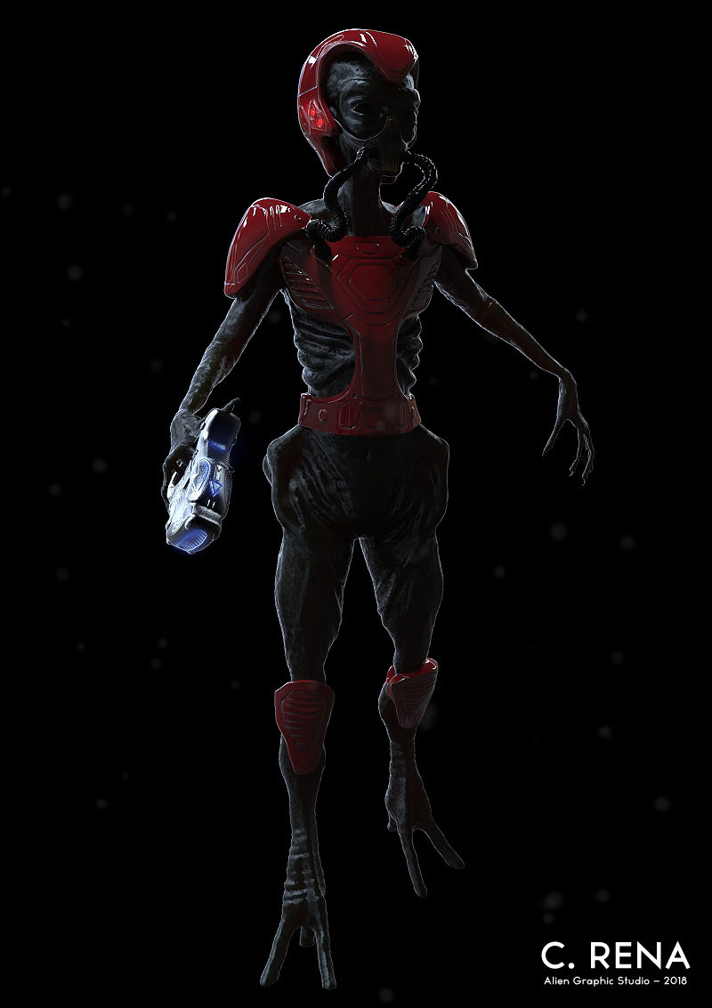 Keyshot render (red armor)