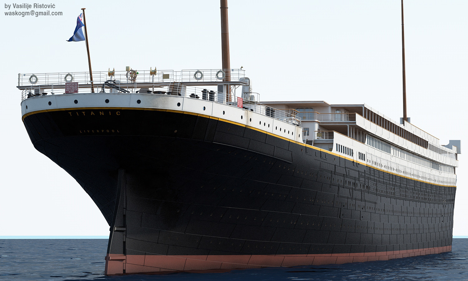 Vasilije Ristovic - RMS Titanic 3D model - WIP Rms Britannic Model