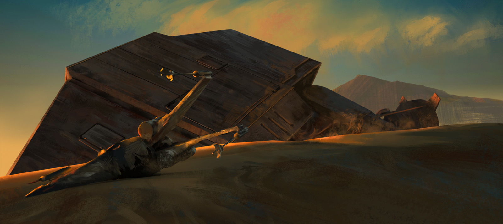 Start painting light and shadow to get a base with the desired color temperature.