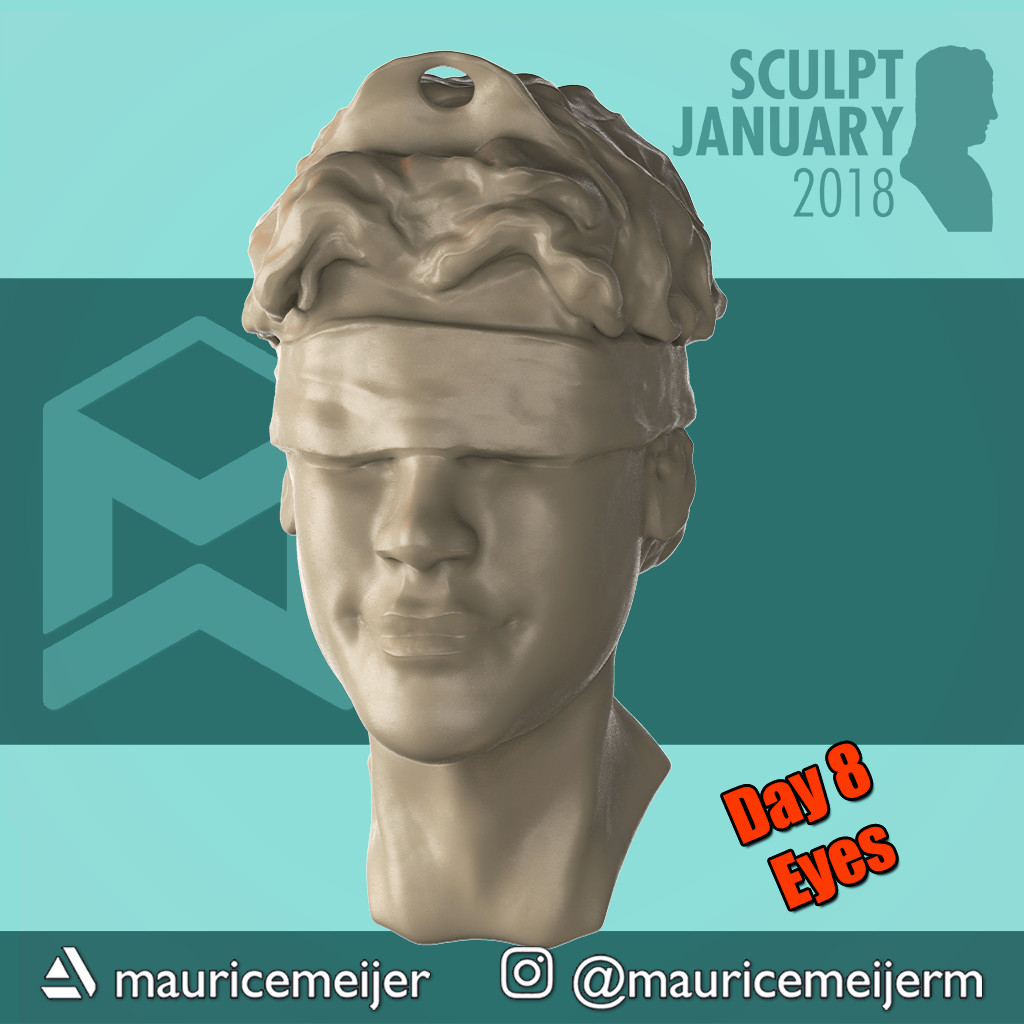 Maurice Meijer - SculptJanuary 2018 - Day 8 - Eyes