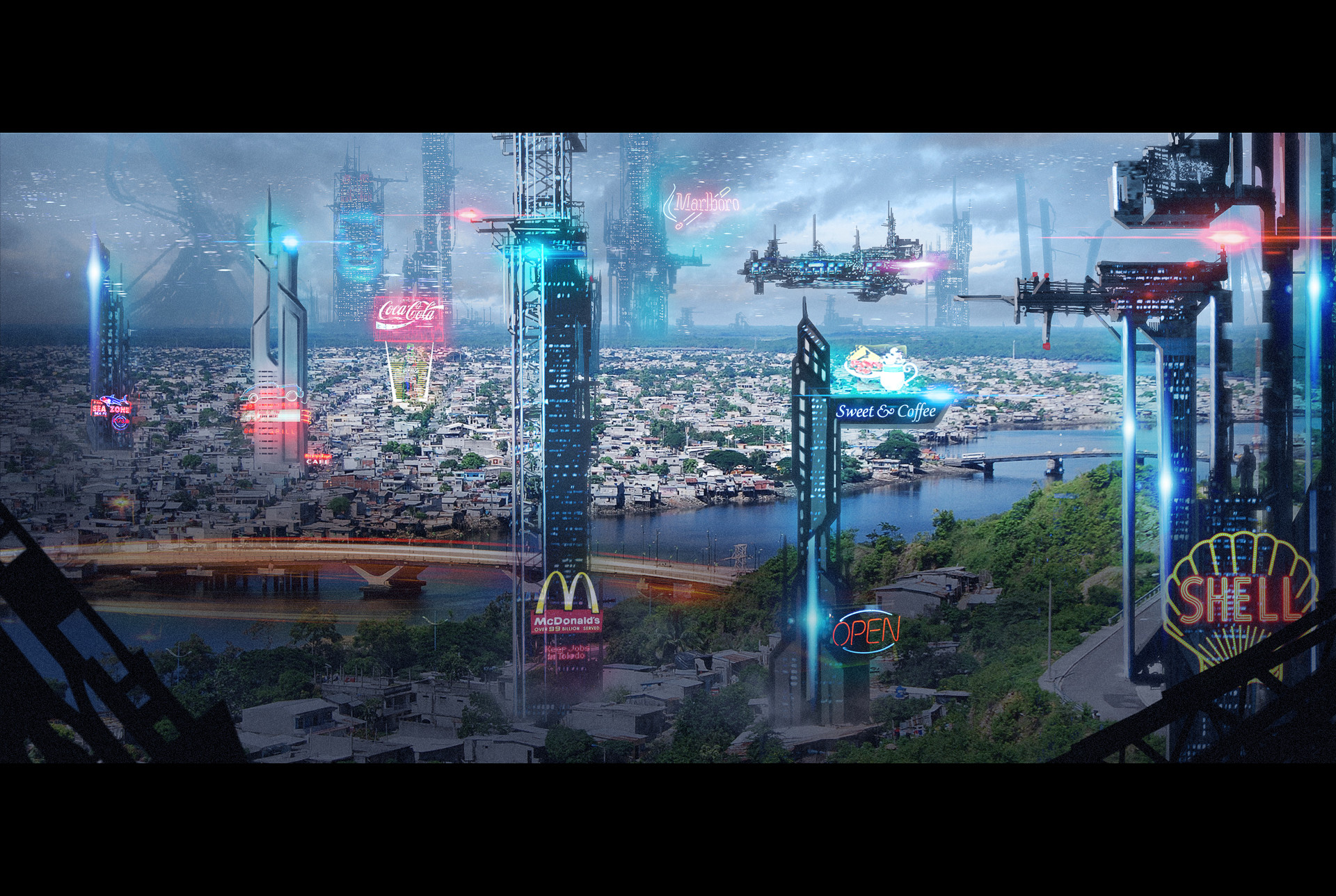 Artstation Sci Fi City Ecuador 3027 Jairo Guerrero