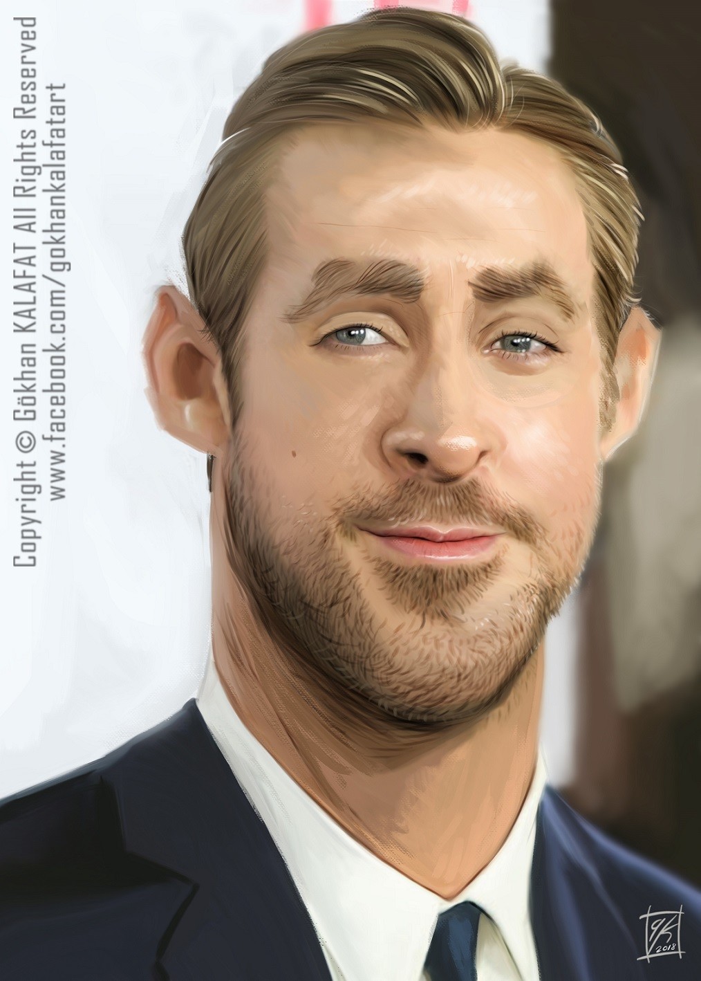 Ryan Gosling Portrait Fine Art Print Color Digital Print - Etsy
