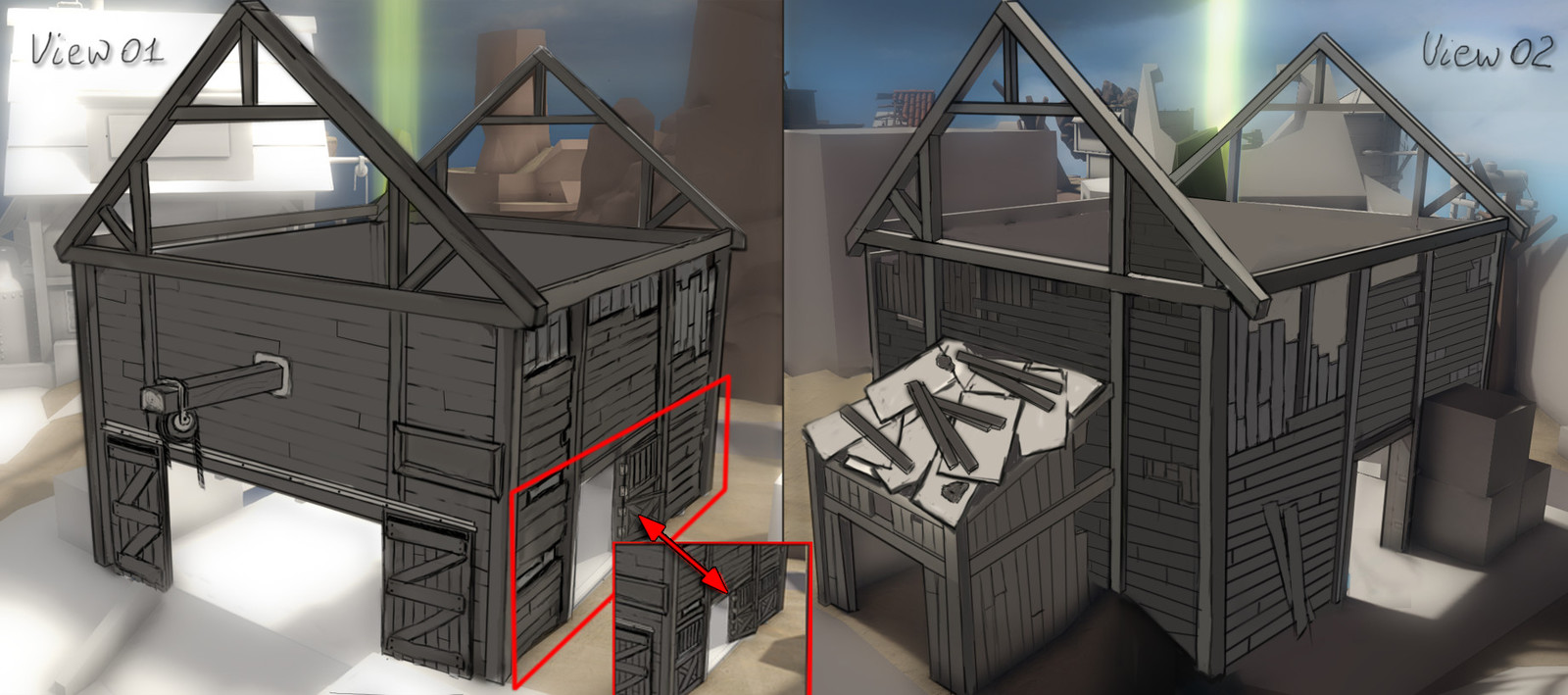 Quick concept I've made before doing the Barn building.