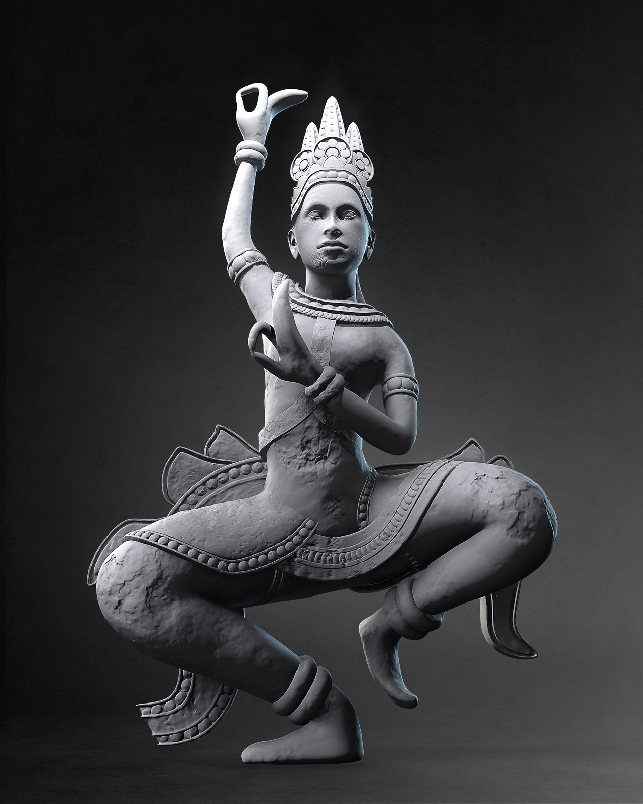 Apsara dancer statue