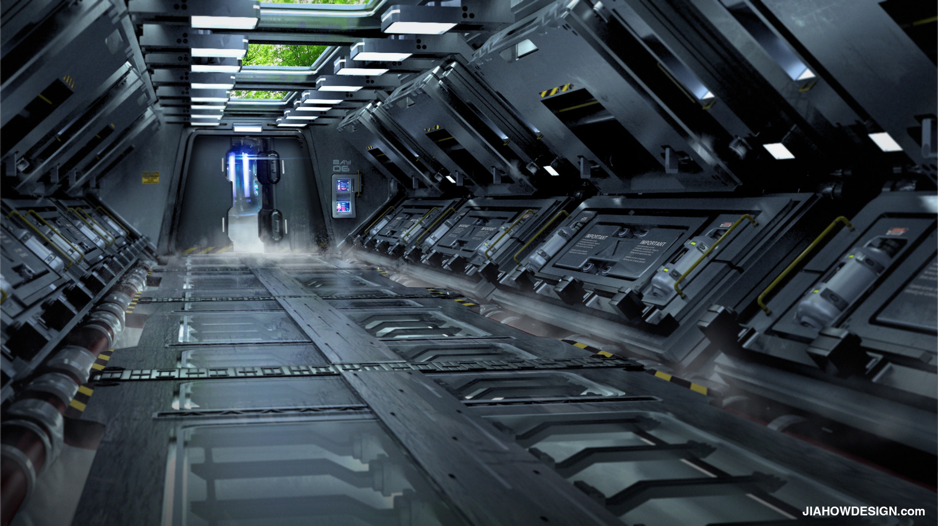 ArtStation - Spaceship Interior_Energy Room Entrance