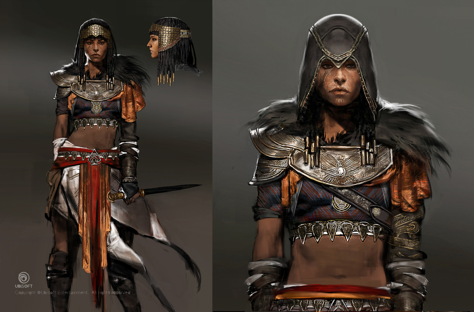 ArtStation - Assassin's Creed: Origins The Hidden Ones DLC outfits - Bayek  and Aya