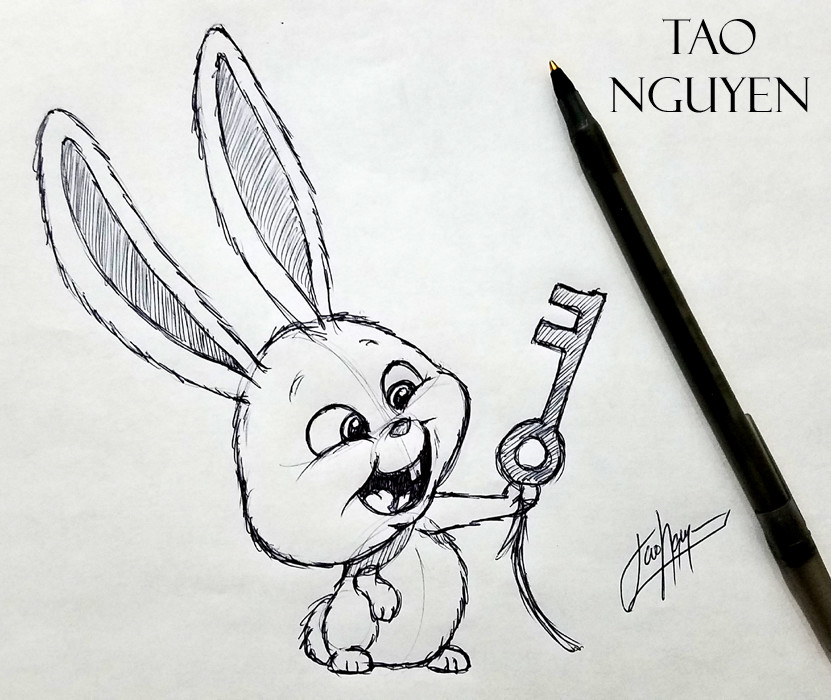 Tao Nguyen - Tao Nguyen's Snowball Sketch Pen Drawing