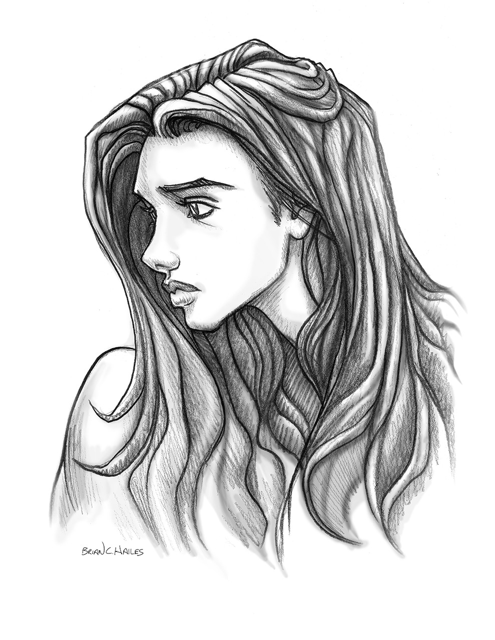 ArtStation - Female Face Cartoon Style - Profile