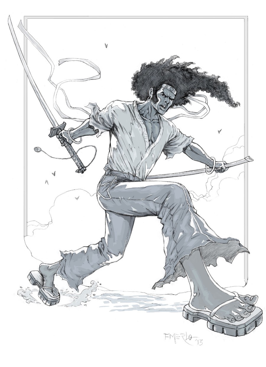 Afro Samurai Posters and Art Prints for Sale  TeePublic
