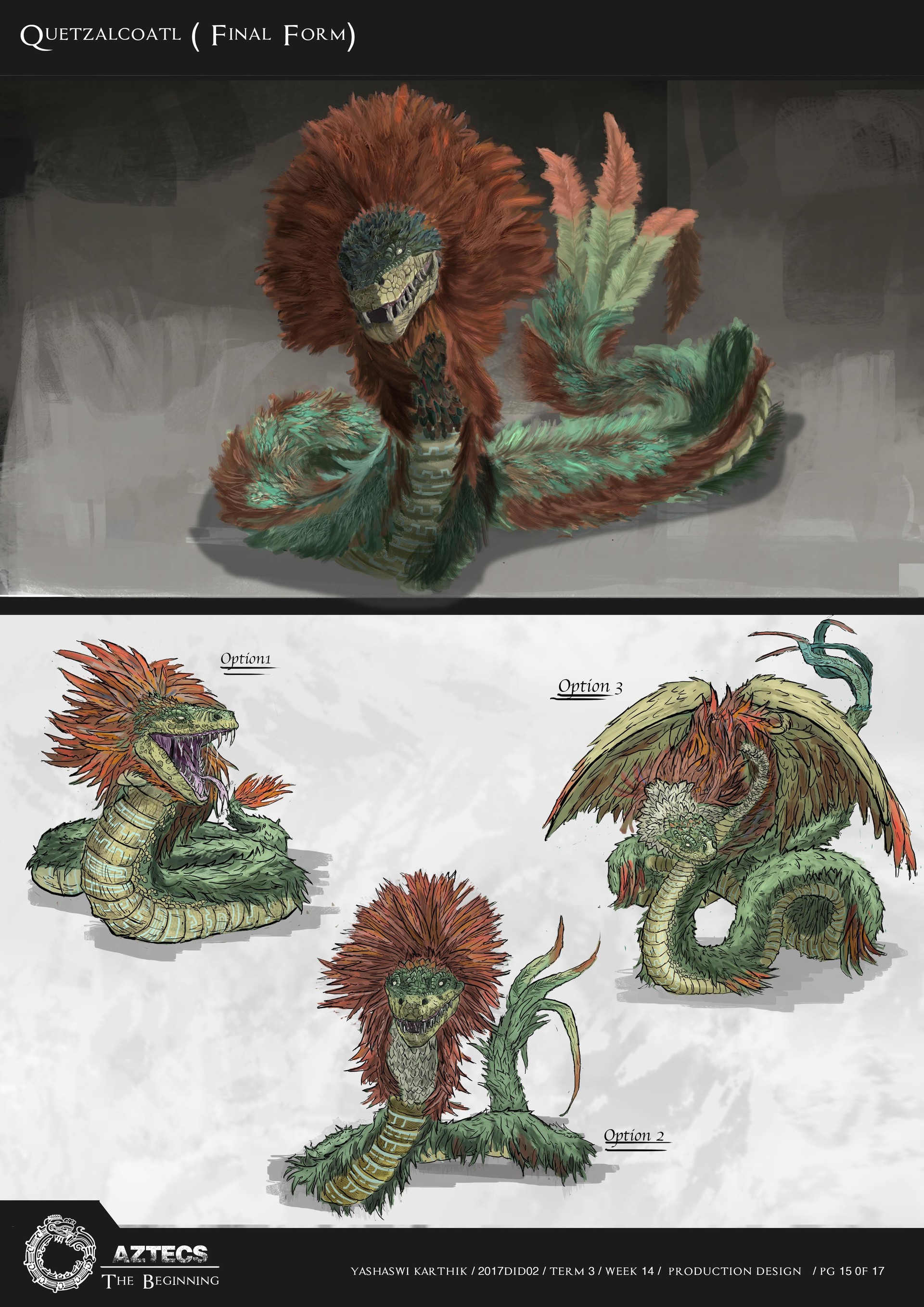 Yashaswi Karthik - AZTECS The beginning-Quetzalcoatl human and serpent form