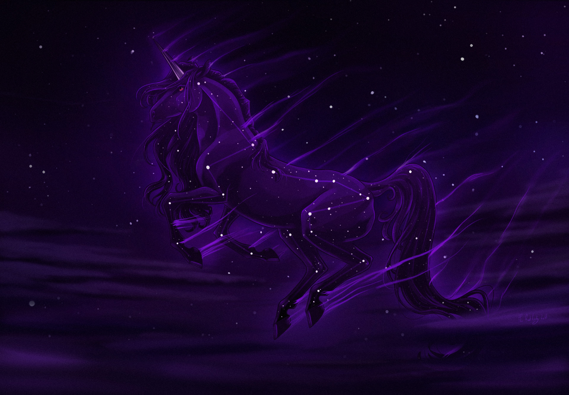 The Red Lady Black Unicorn