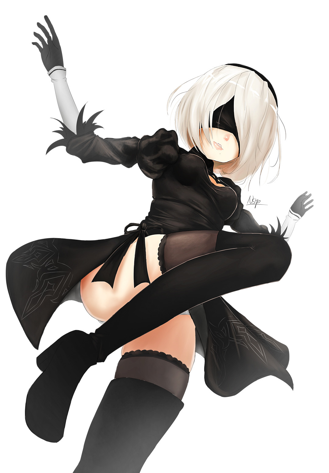 Artstation Nier Automata 2b Anime Style Practice Ns Mp