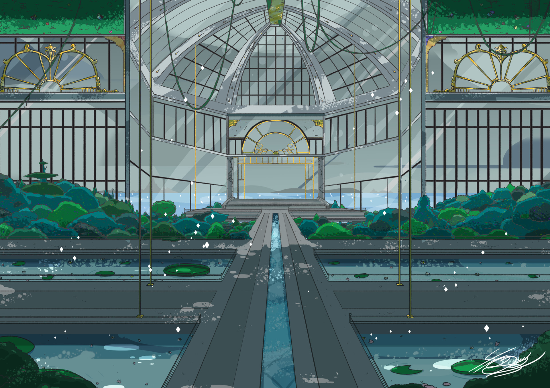 Artstation Botanical Reserve Concept Steven Universe Style