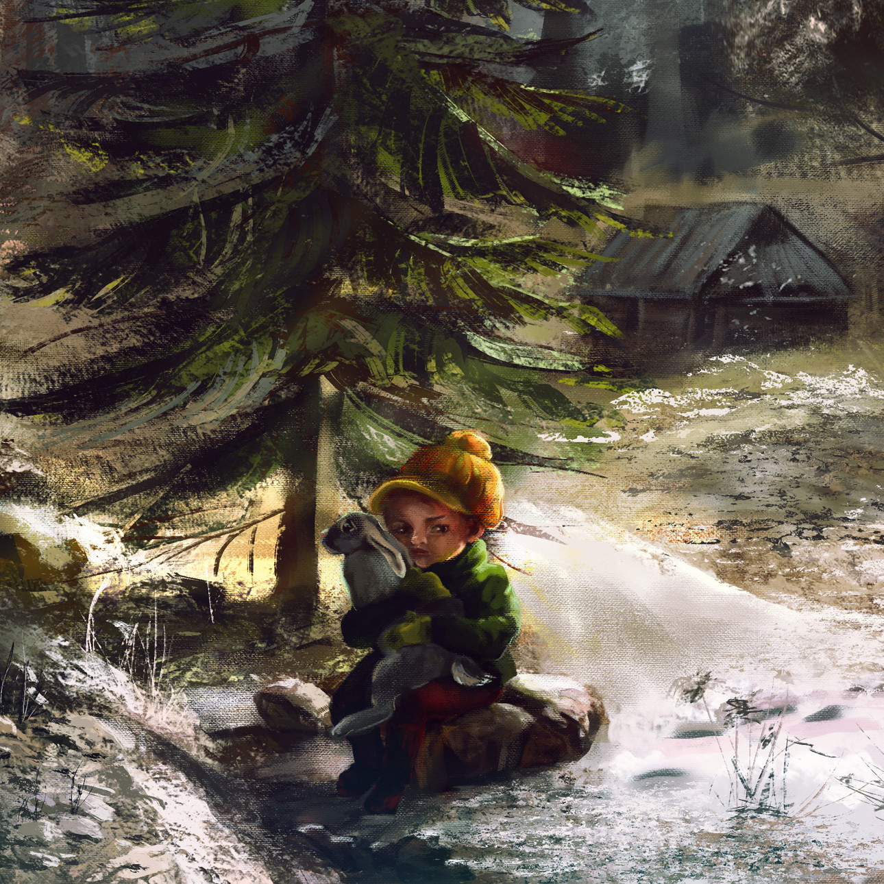 Artstation Boy With Rabbit Sylwia Rutkowska