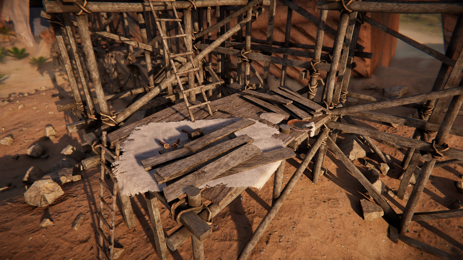 Scaffold closeup