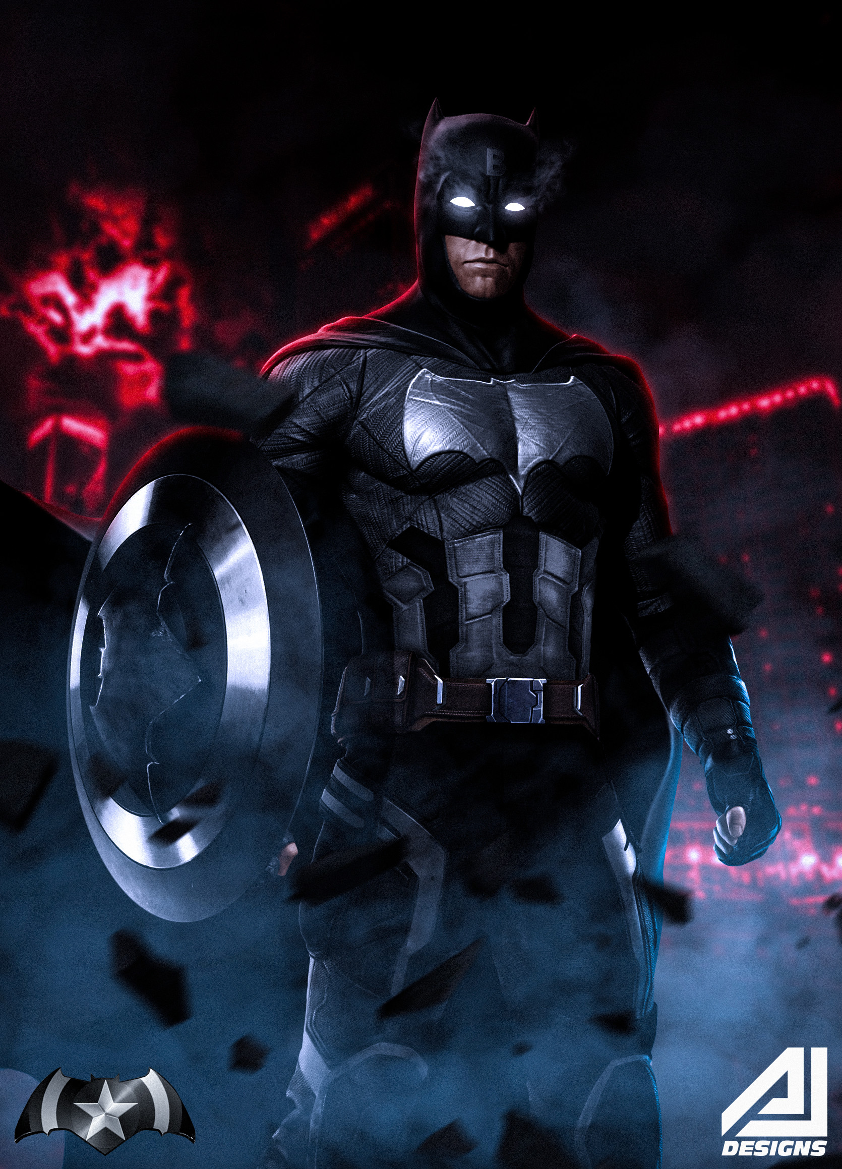 Aj Designs - Batman X Captain America