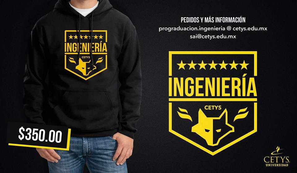 Engineering school hoodie design and ad