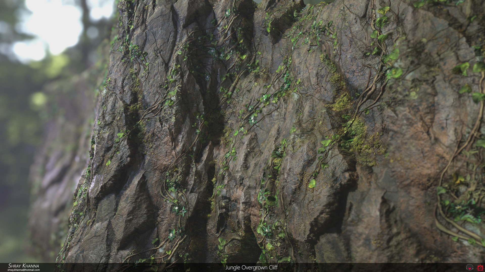 Artstation Jungle Overgrown Cliff Substance Designer Shray Khanna