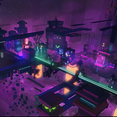 Aletta Wenas - Concept Art and Lighting/VFX Direction for Minecraft Story  Mode's Map Shop set.