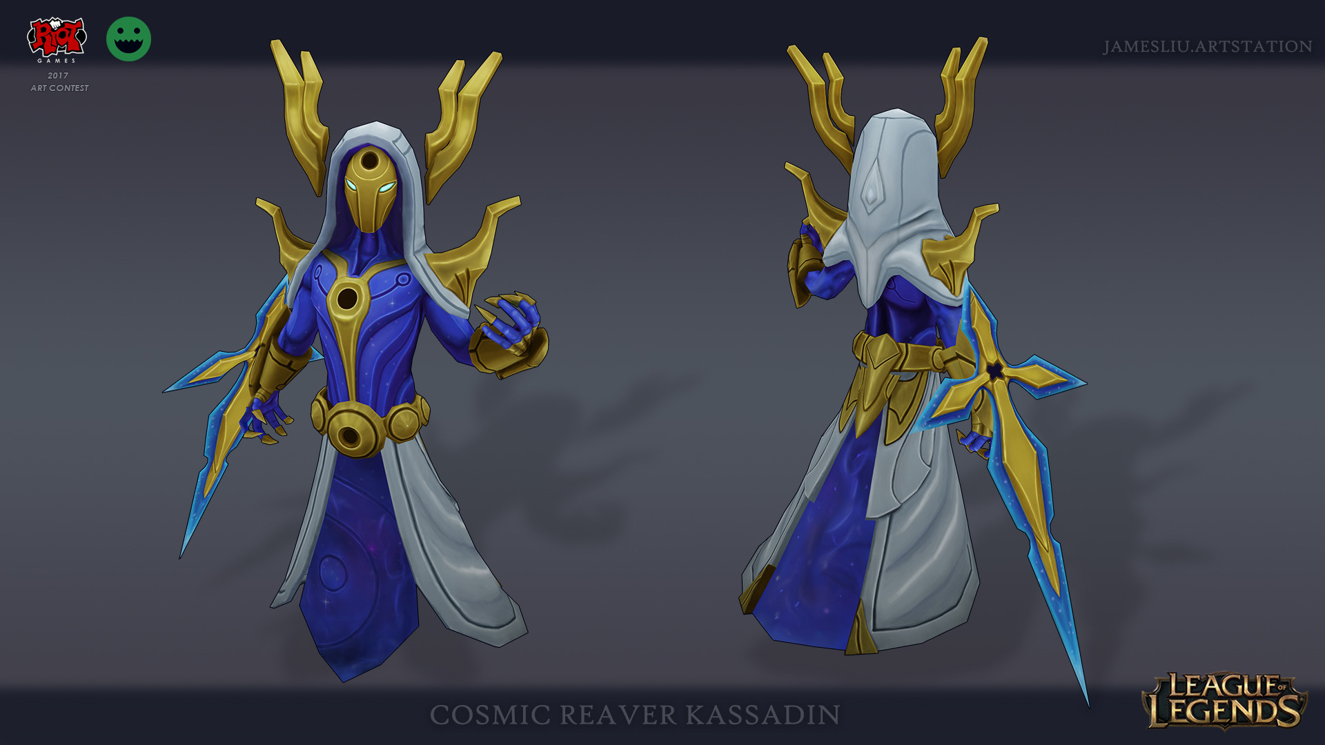 James Liu Riot Polycount Contest 2017 Cosmic Reaver Kassadin Kassadin, master yi, xayah and rakan ○ 00:03 cosmic reaver kassadin ➞ 1350 rp ○ 02:40 cosmic blade. james liu riot polycount contest 2017