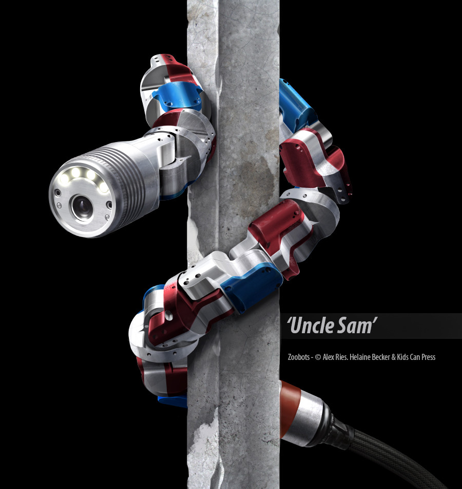 Uncle Sam is a mobile snake inspired camera platform