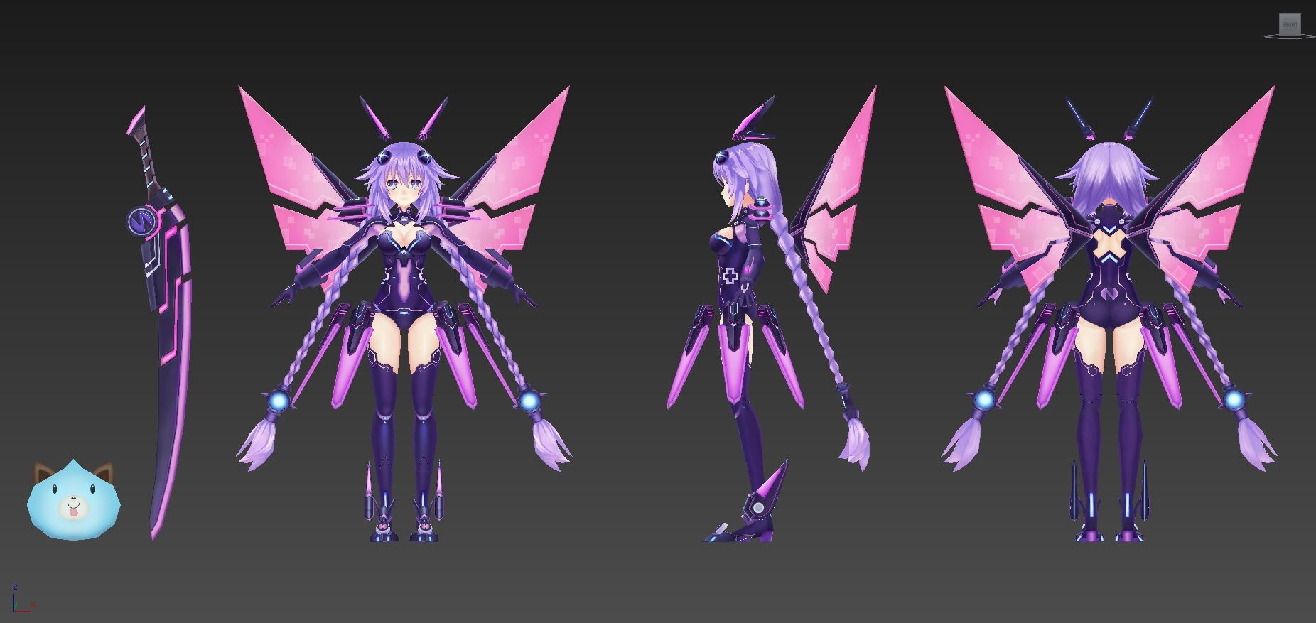 NyanNyan - megadimension neptunia vii - purple heart 新次元
