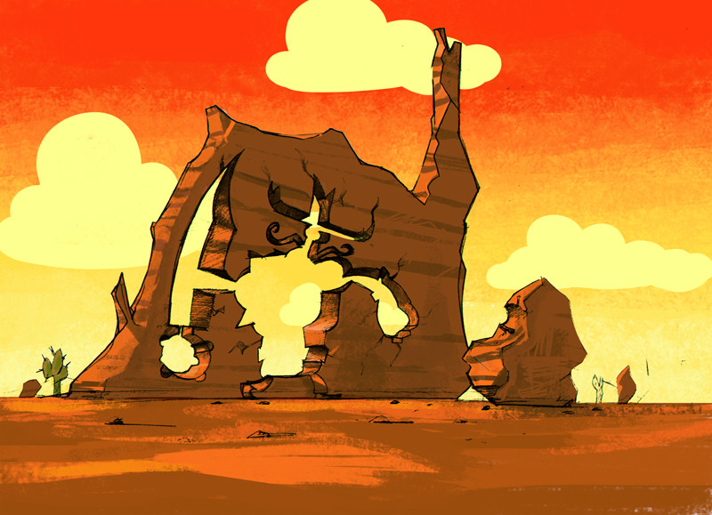 Broken mesa
