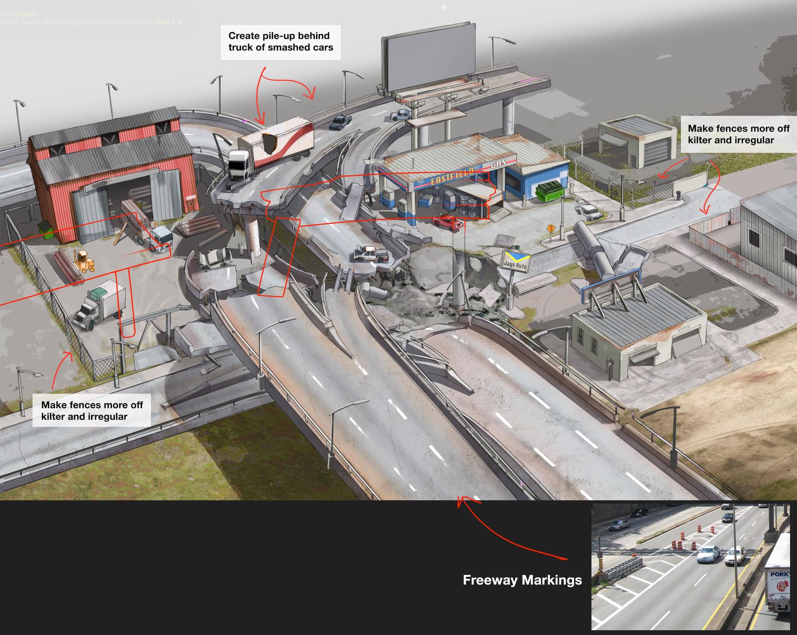 Level design layout