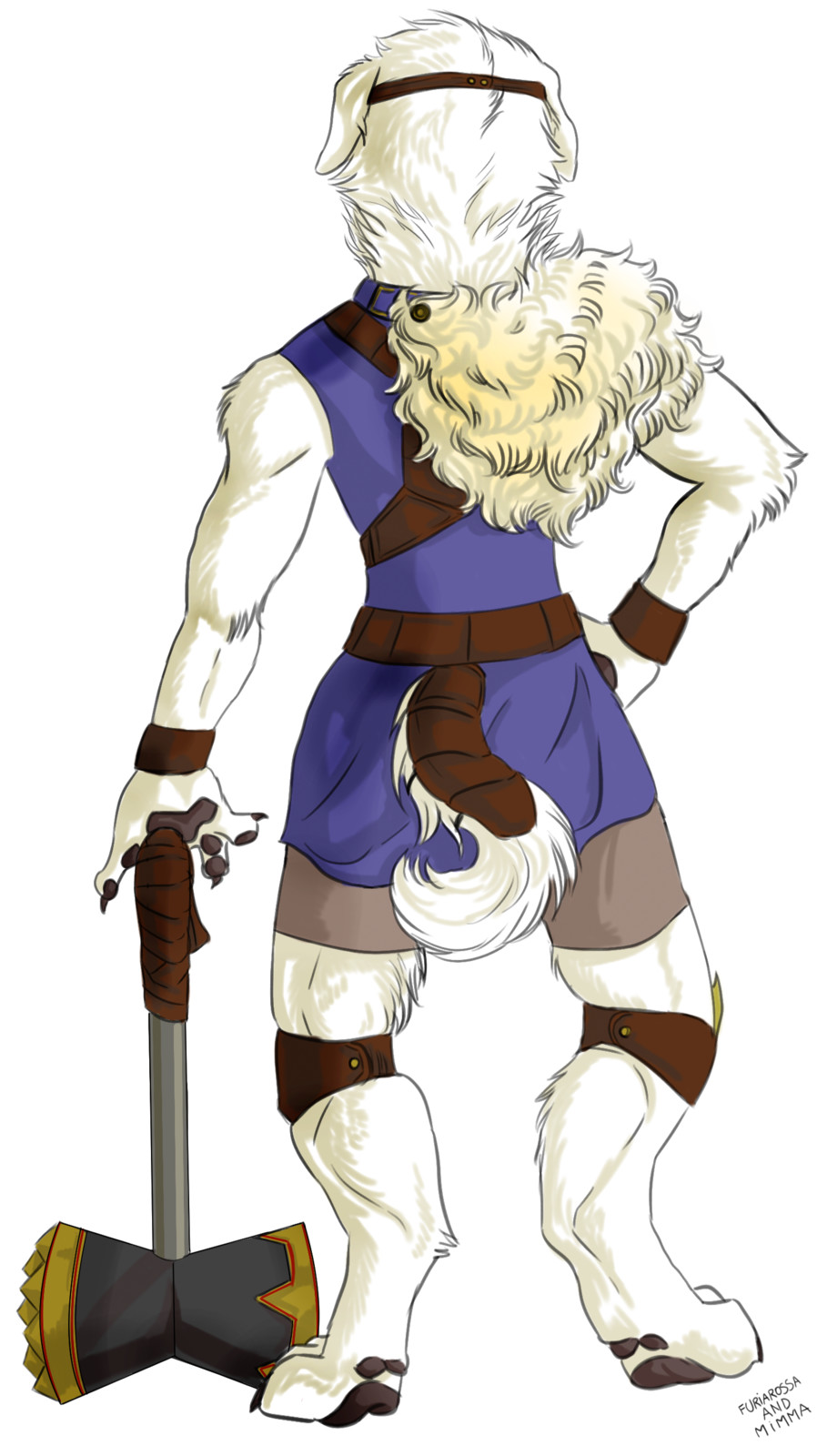 Back view of the character (colored)