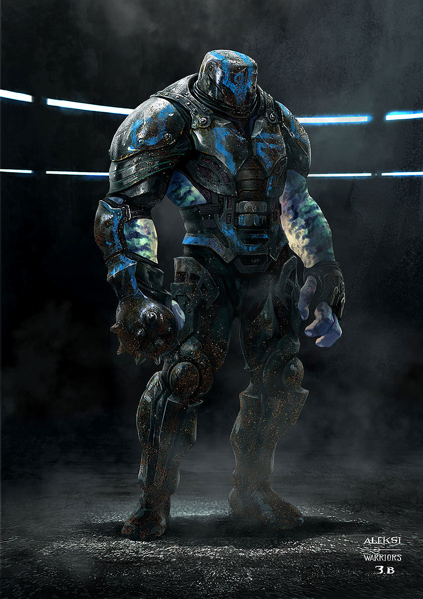 Part of Korg team. I dealed with Kirby references that director #taikawaititi wanted to put in the movie. So that's partly why this shapes and those blue patterns. It finally ended looking like some kind of gladiator mixed with a spray can.