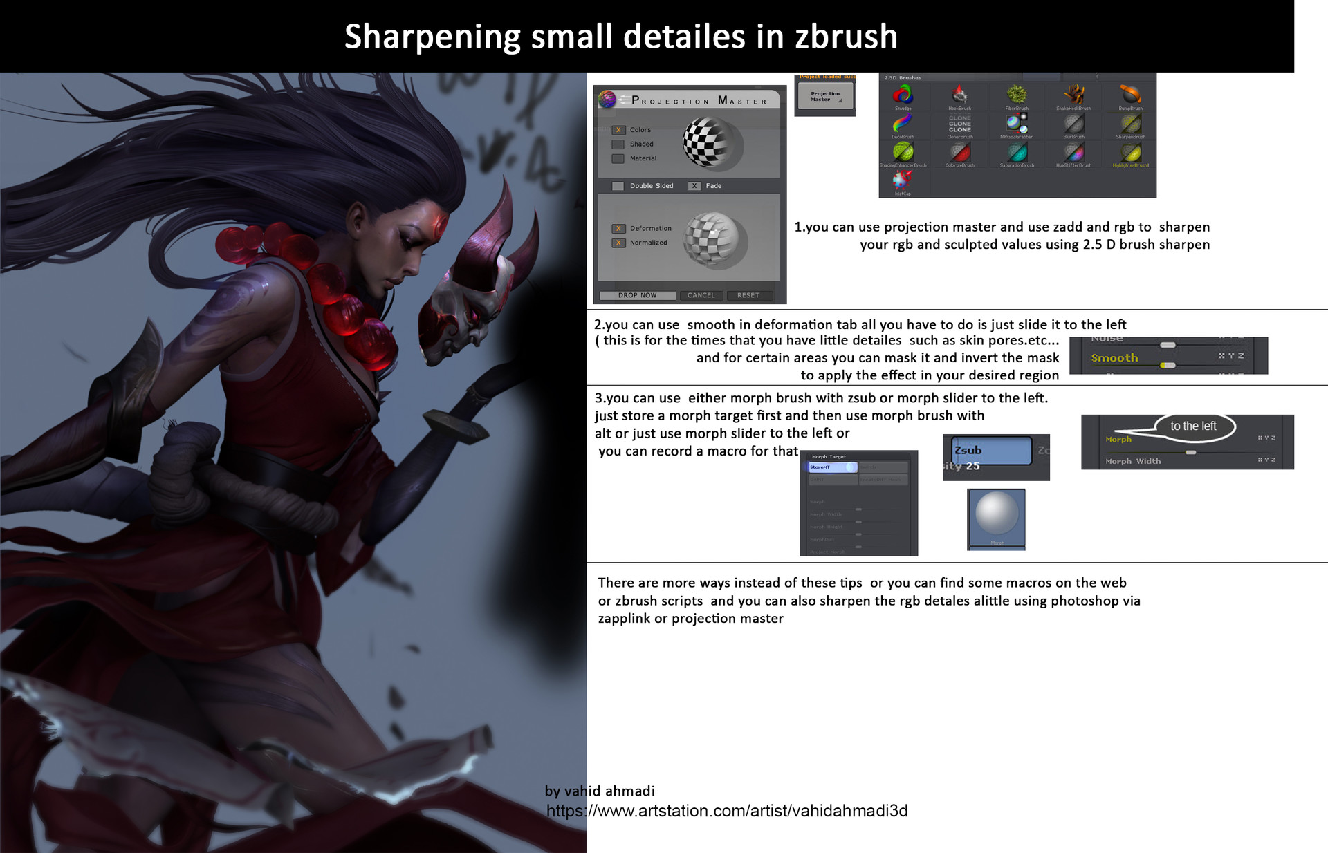 Artstation Diana With Tutorials Vahid Ahmadi