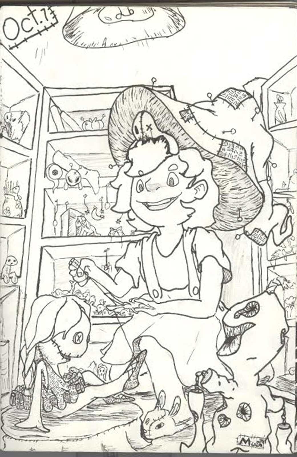 Original Sketch from Inktober 2016