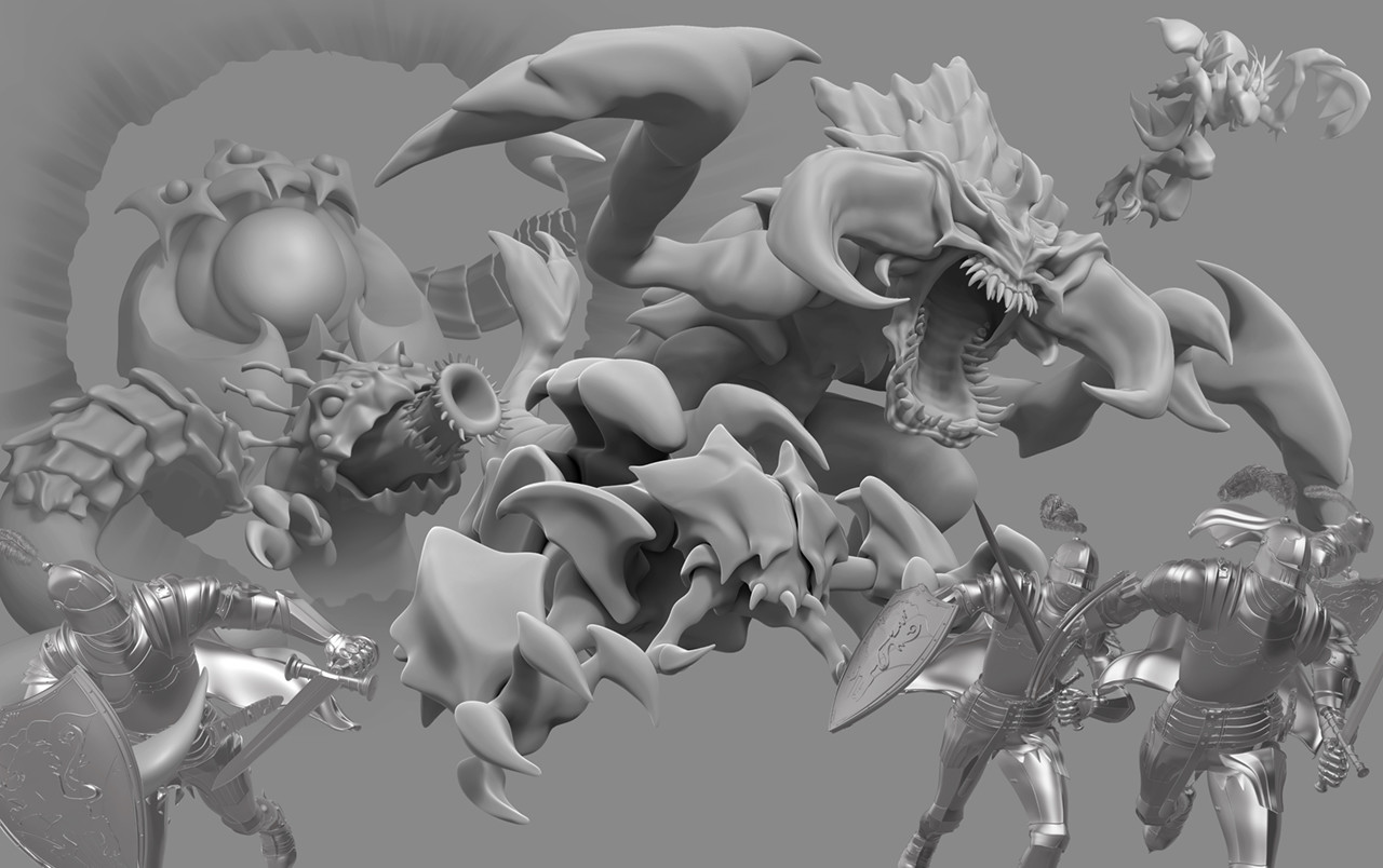 3D Base Sculpts to Paint Over
