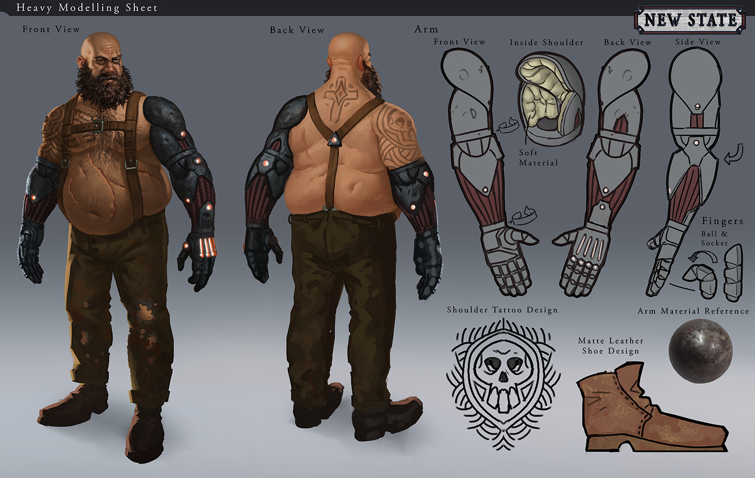 Artstation New State Heavy Character Modelling Sheet Alex Speed