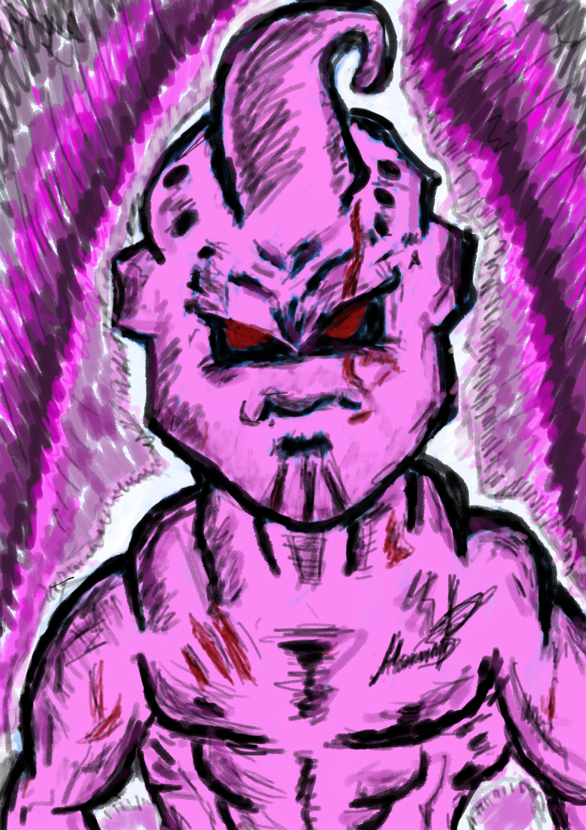 Artstation Kid Buu Dragon Ball Z Hammed Bashir