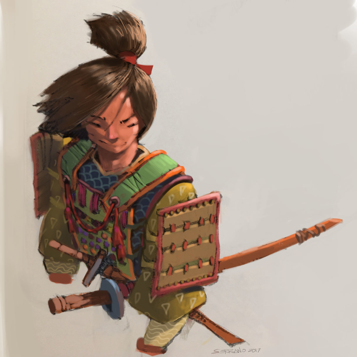 iPhone Painting: Young Samurai