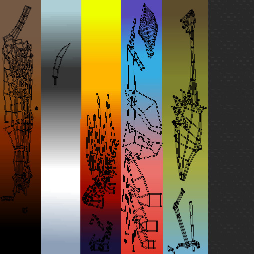 texture file with the UVs of all the characters