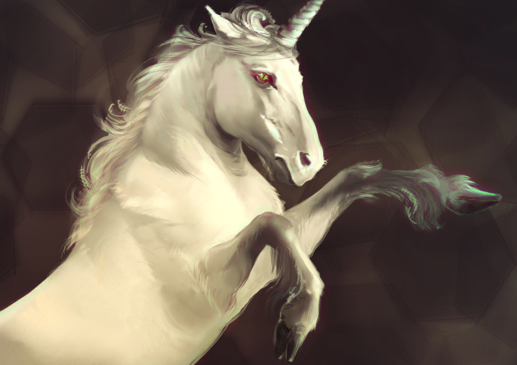 ArtStation - Unicorn white. Amber.