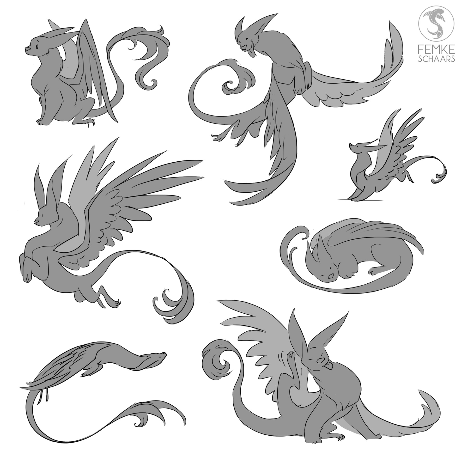 Femke Schaars Flying Dog Concept Art