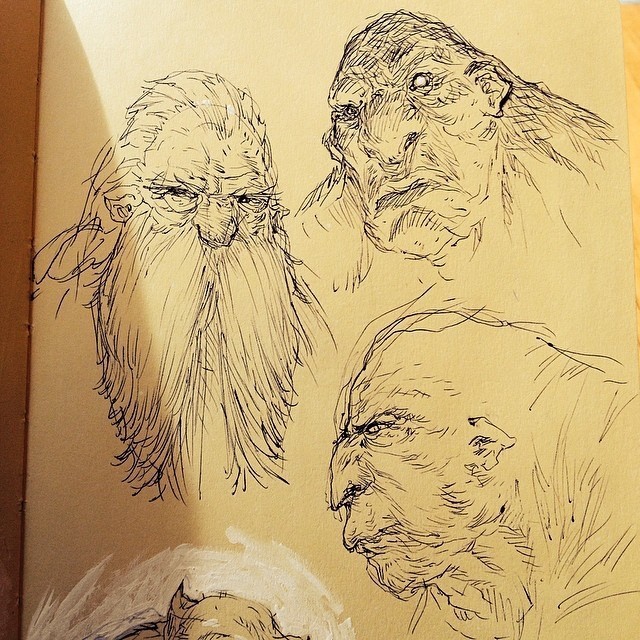 Sketches from watching The Hobbit