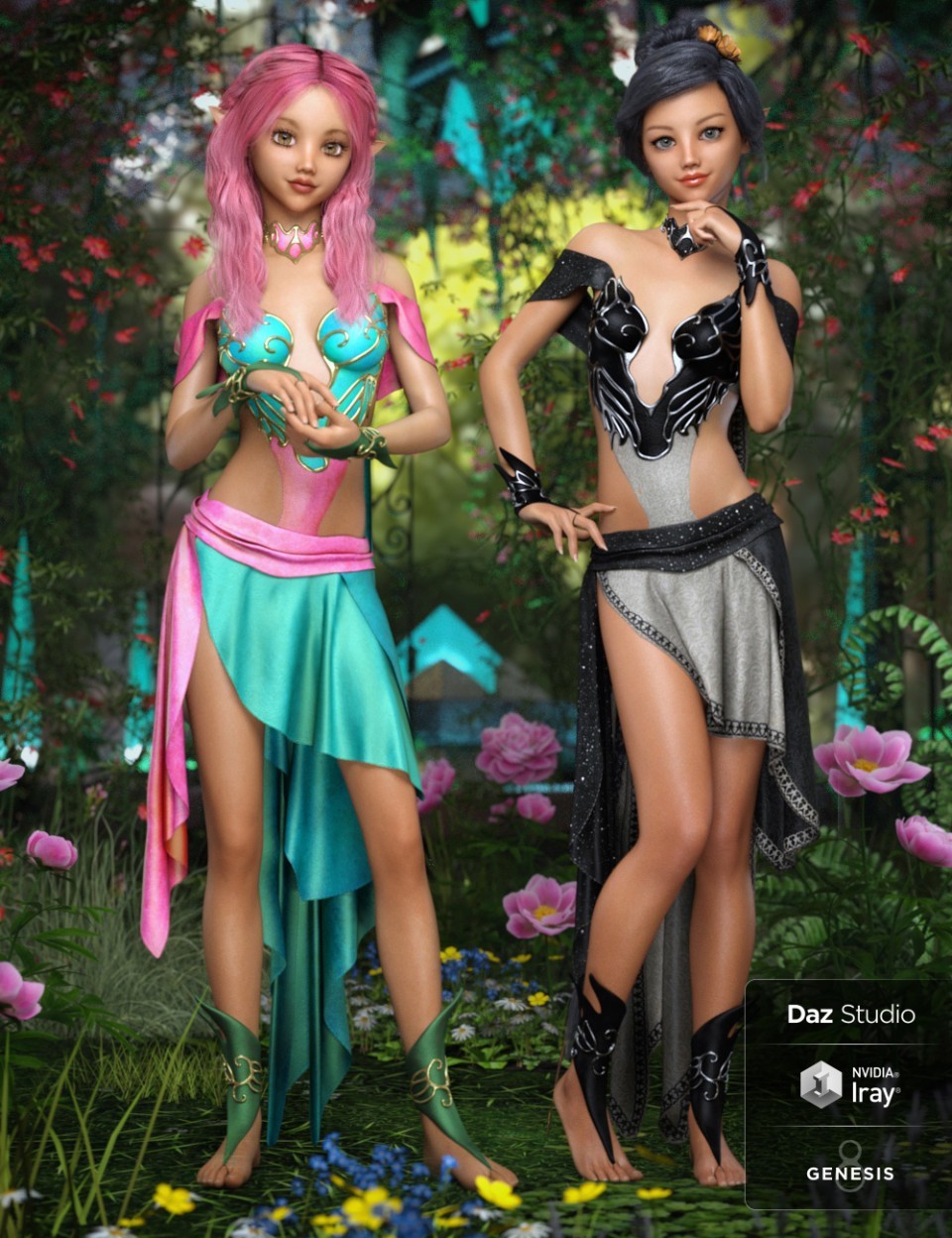 dForce Ethereal Fantasy Outfit for Genesis 8 Female.