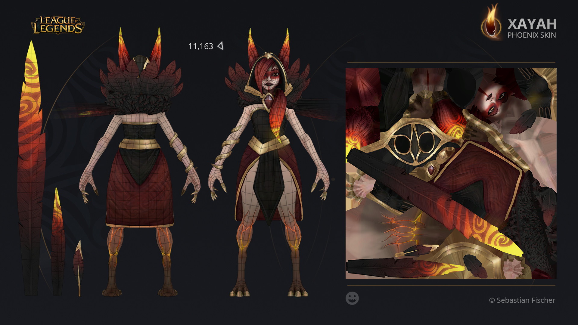 Artstation Xayah Phoenix Skin Sebastian Fischer