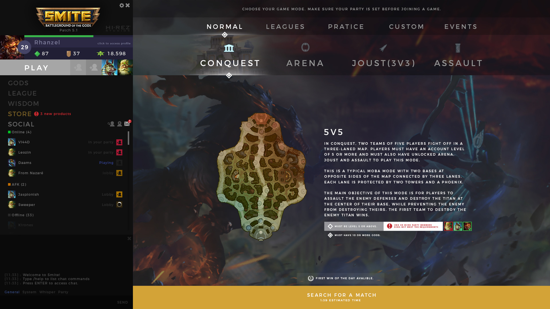 Nelson Neto - UI Revamp Concept - Smite