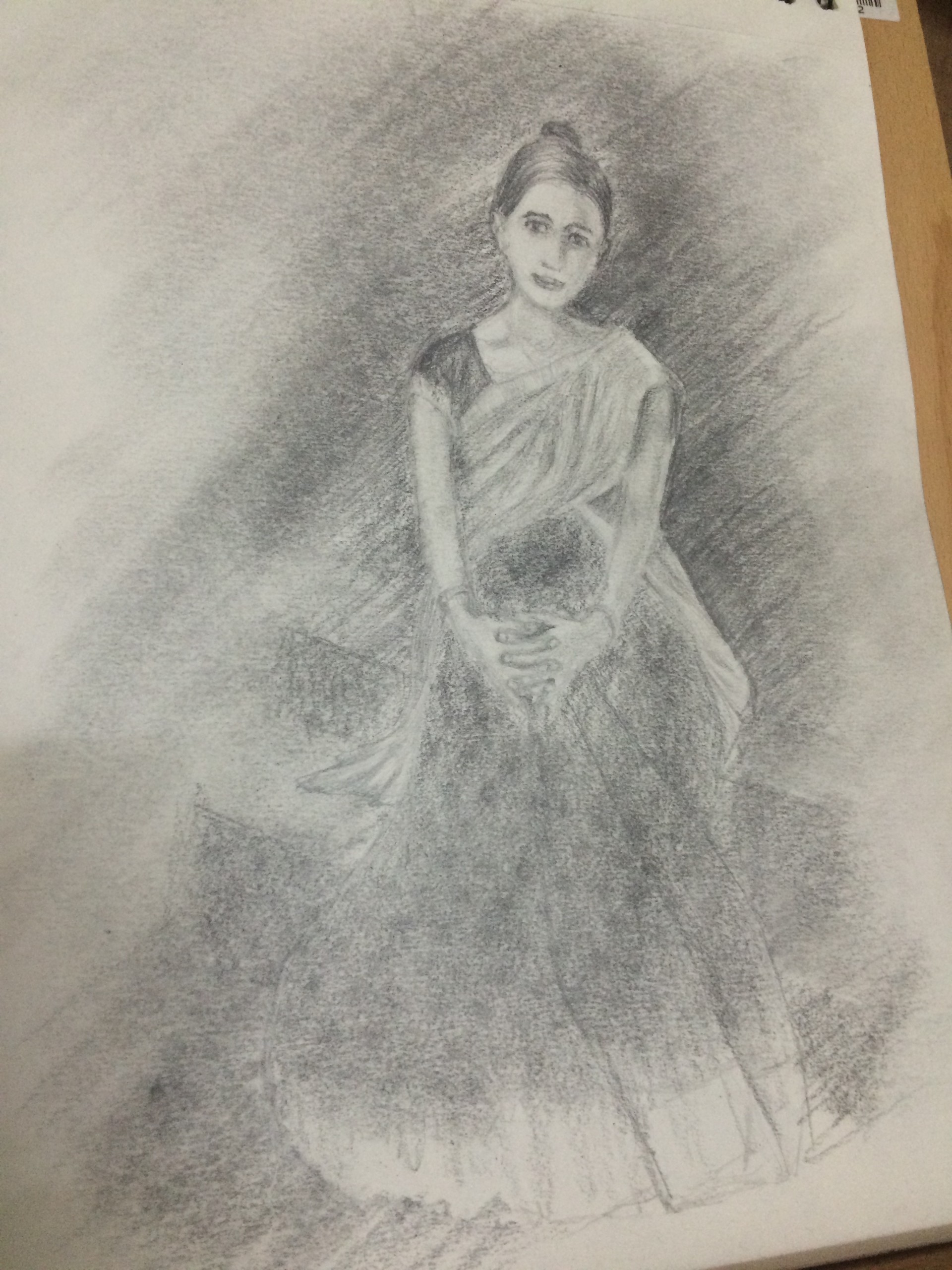 Artstation Girl In Half Saree Bala B